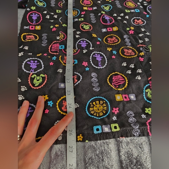 Scrubstar Black and Pink Animal Print Scrub Top - Picture 4 of 4